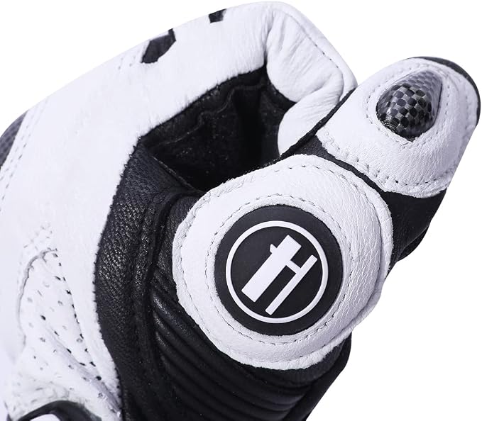 Harssidanzar Leather Motorcycle Gloves - Image 3
