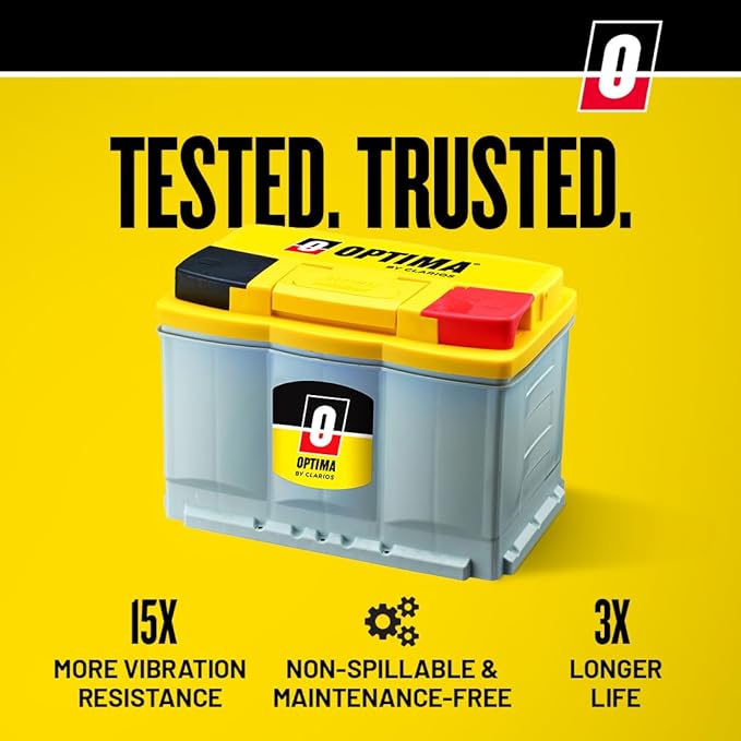 OPTIMA Batteries High Performance DH7 YellowTop Dual Purpose Sealed AGM Car - Image 5