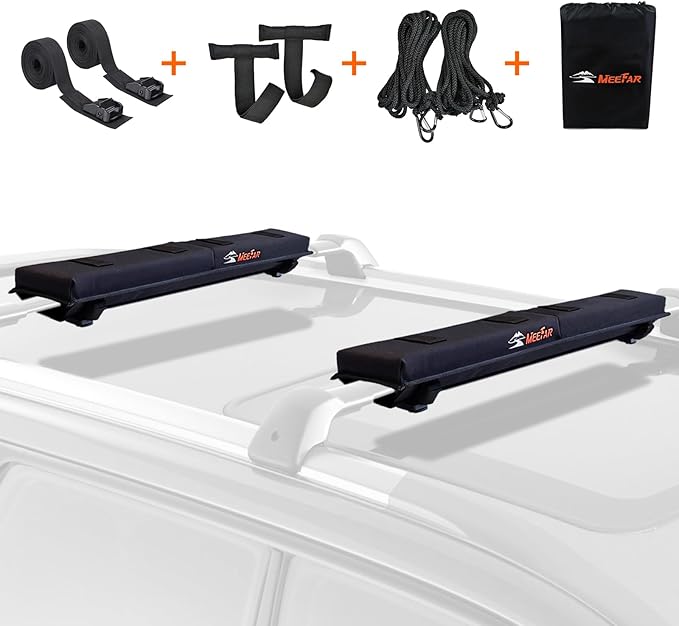 MeeFar Universal Roof Rack Pads Fit on Cross Bars by MeeFar