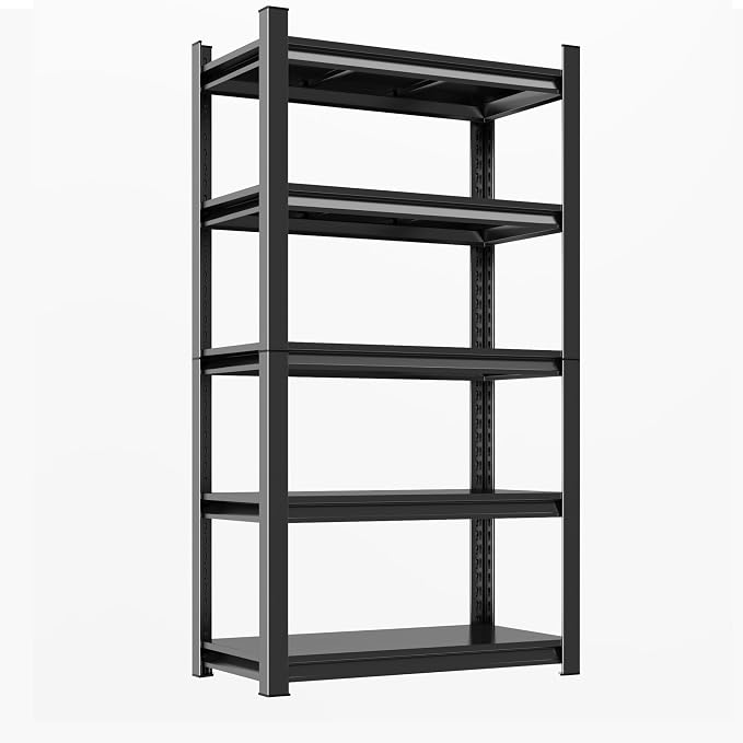 63"H Garage Shelving Heavy Duty Rack, 3000 LBS Extra Large Capacity 5 Tier by ErgoNova