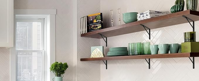 16 Pack L16 x H 10" Black Heavy Duty Shelf Brackets - Image 8
