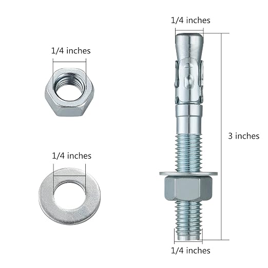 1/4x3 10Pcs Inch Standard Fasteners - Image 2