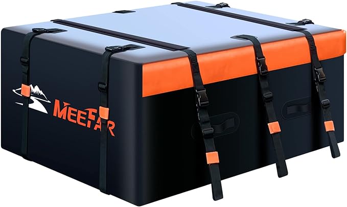 MeeFar Rooftop Cargo Carrier Car Roof Bag 21 Cubic Feet 100% Waterproof Car Top by MeeFar