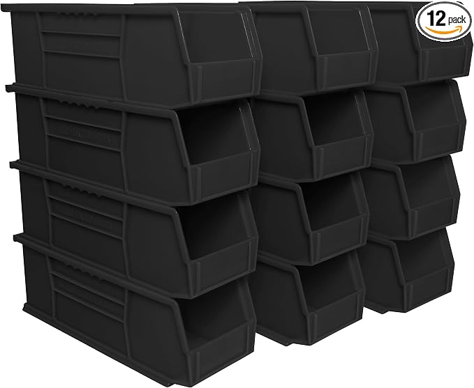 Akro-Mils 30234 AkroBins Plastic Storage Bins, Space-Saving Stackable Bins by Akro-Mils