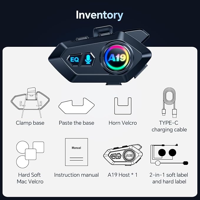 Motorcycle Helmet Bluetooth Headset, Cool RGB Dazzling Lights Motorbike Helmet - Image 10