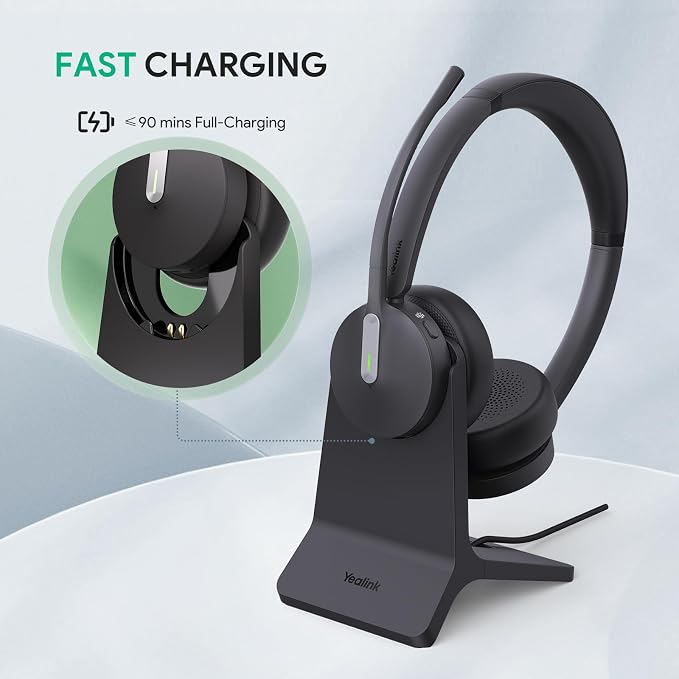 Yealink BH70 with Stand Wireless Bluetooth Headset with Microphone - Image 4