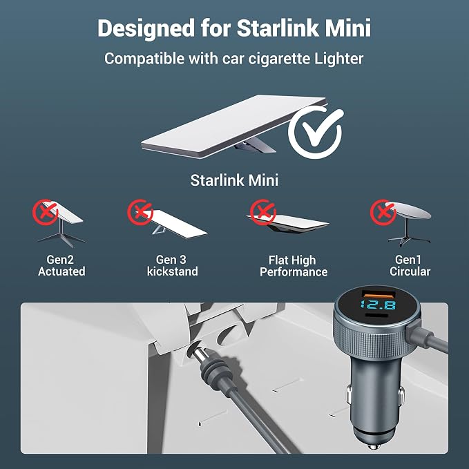Starlink Mini Cable 12V-48V, Starlink Mini Car Adapter - Image 4