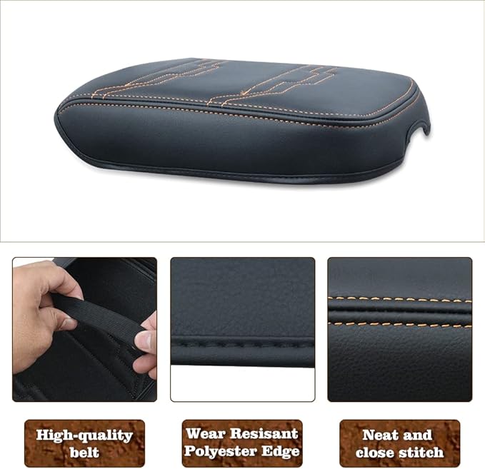 Muslogy for Frontier Center Console Pad Armrest Box Cover Vegan Leather Soft - Image 3