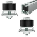 SKTREX Trolley Roller Wheels Limit Trolley Assembly Positioning by SKTREX