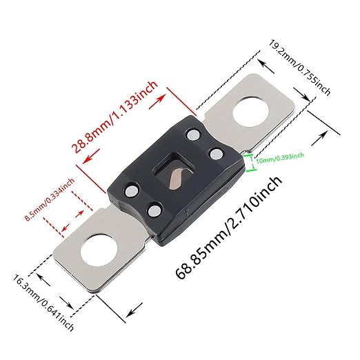 150A MEGA High Current Fuse - 150 Amp Bolt-on Fuse - Image 2