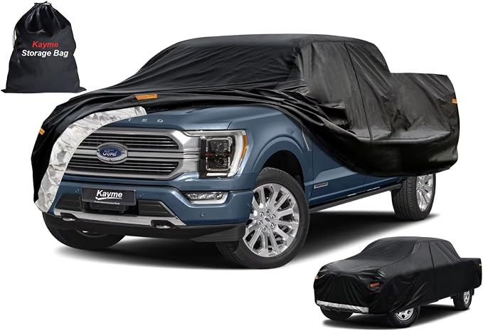 Kayme Truck Cover Custom Fit Ford F-150 SuperCrew Short Bed. Full Exterior by kayme