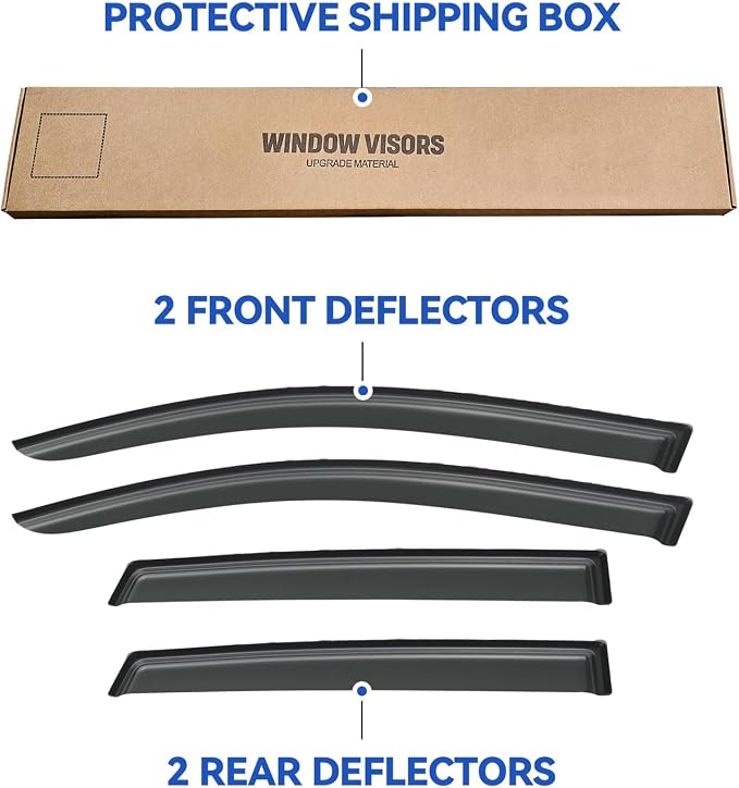 Window Visors Rain Guards for 2007-2012 Dodge Caliber, Out-Channel Window Vent - Image 5