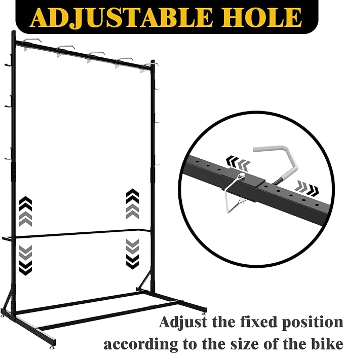 Freestanding Bike Storage Rack for 5 Bikes, Bike Racks for Home and Garage - Image 2
