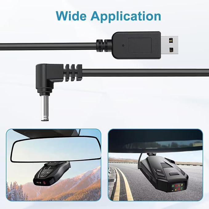 Radar Detector Cable, USB to DC3.5 Plug Cord, Replacement Radar Detectors Power - Image 5