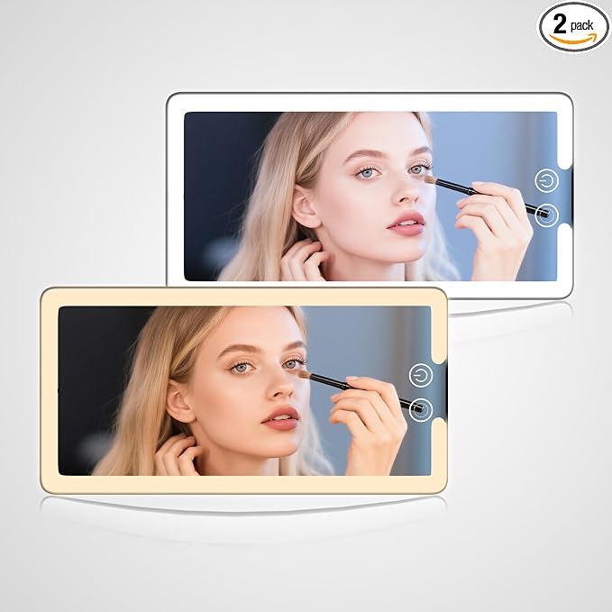 2 Pcs Car Sun Visor Vanity Mirror, Dimmable Rear View Visor Makeup Mirror by Junyaoxuan
