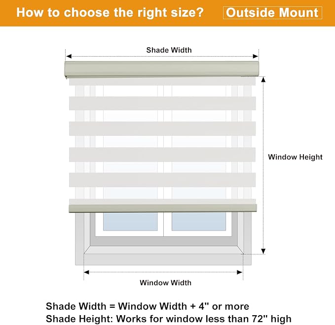 Persilux Cordless Zebra Blinds for Windows Free-Stop Window Blinds Dual Layer - Image 8