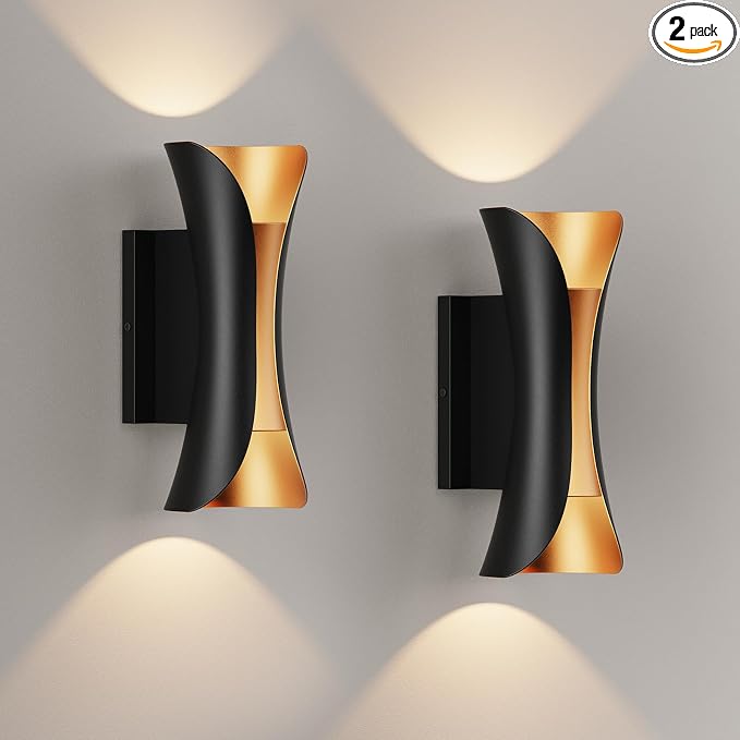 2-Pack Outdoor Wall Light LED 20W 11.8in Aluminum by ROSYSKY