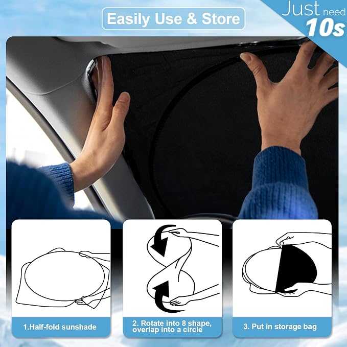 INSAUTO Windshield Sun Shades Compatible - Image 7