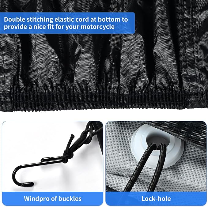 Motorcycle Cover, Motorcycle Cover Waterproof Outdoor - Image 3