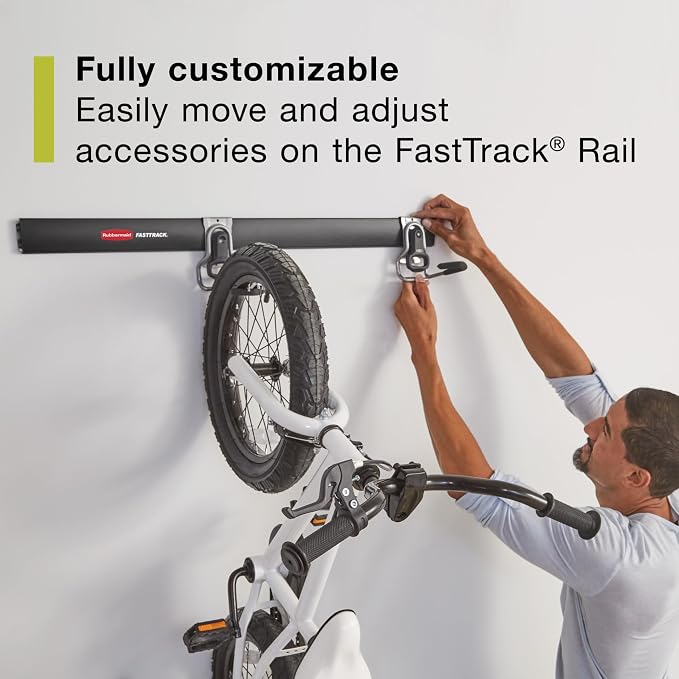 Rubbermaid FastTrack Garage Storage System Tool Hanging Kit, Wall Mount Holder - Image 5