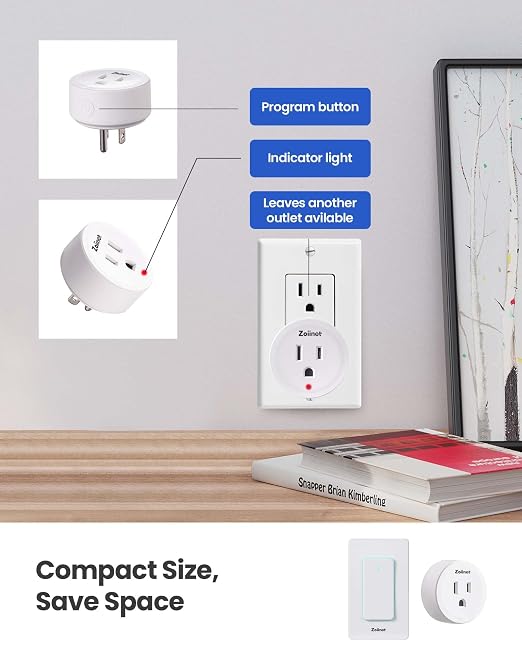 Remote Control Outlet Plug Switch, Buckle Design & Removable Wireless Light - Image 4