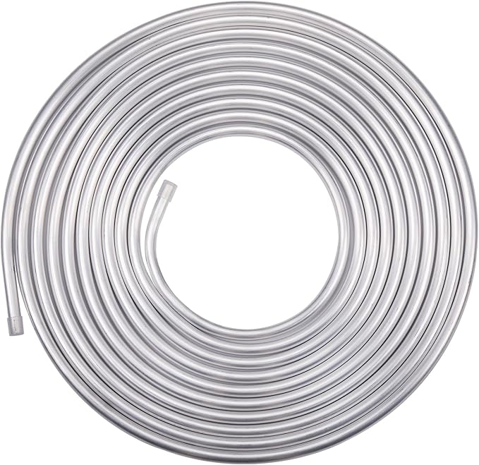 3/8" OD Aluminum Hard Fuel Line Hardline Tube Tubing Coil 10 Feet Roll by Podavelle