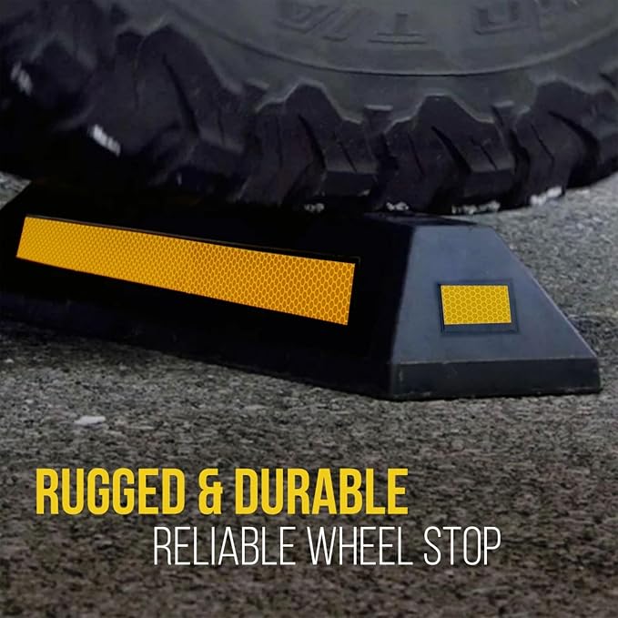 Pyle 2-Pack Heavy Duty Rubber Wheel Stops - Image 3