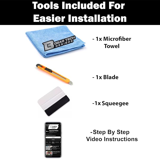 BOGAR TECH DESIGNS Full Headlight Head Light Tint Kit Compatible - Image 4