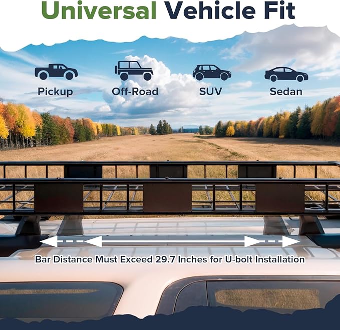 ARKSEN 64 x 39 x 5 Inch Universal Roof Rack - Image 2