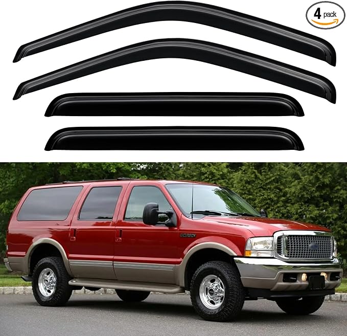 Window Visors Rain Guards for 2000 2001 2002 2003 2004 2005 Ford Excursion by YQAUTEC