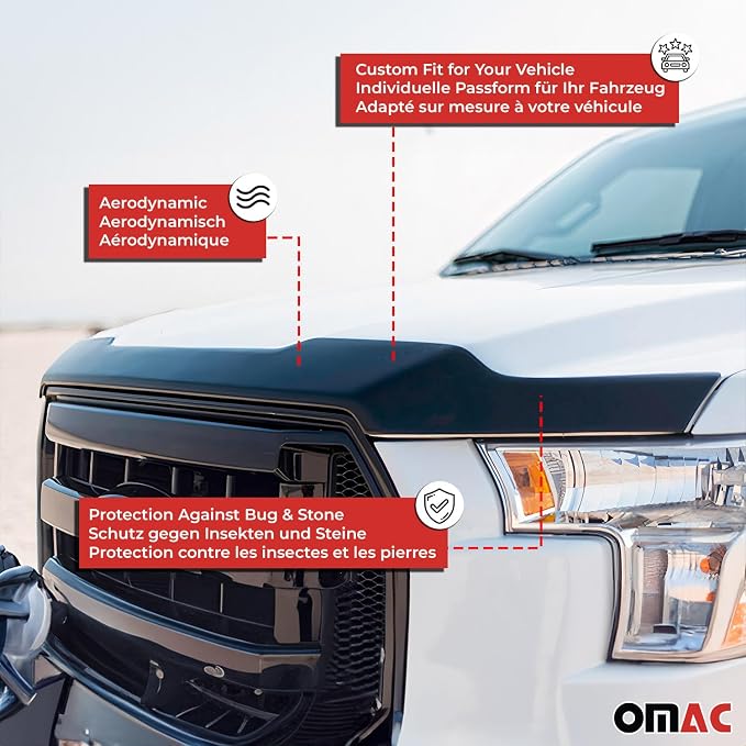 OMAC Front Bug Shield Hood Deflector Bonnet Guard - Image 3