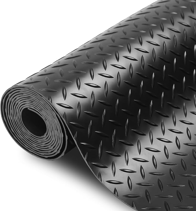 SEAL 5 x 8 Ft Premium Garage Floor Mat, Solid 2.8mm Thickened Black Commercial by SEAL