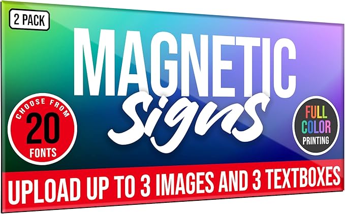 2 Pack, Personalized Magnetic Signs - Image 4