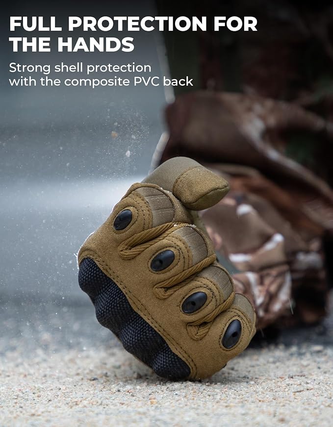 KEMIMOTO Tactical Gloves for Men, Touchscreen Motorcycle Gloves - Image 2