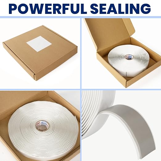 ADHES Premium Butyl Sealant Tape 1/2" x 30 'x 1/8" Gray Butyl Rubber Sealant - Image 7