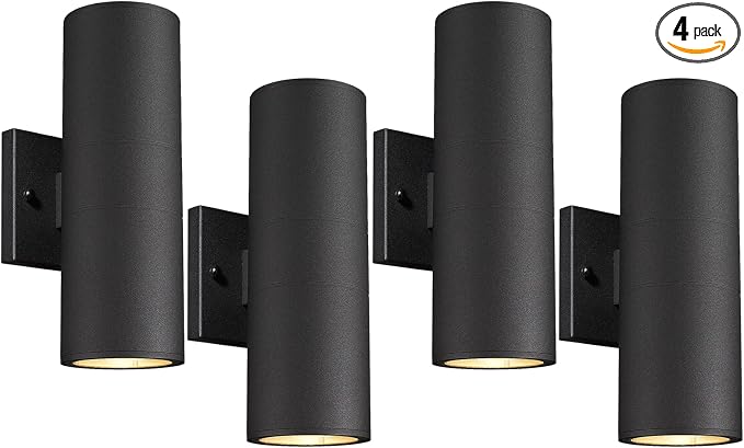 Ken & Ricky Outdoor Light Fixture, Modern Outdoor Sconce Wall Lights, Cylinder by KenRicky