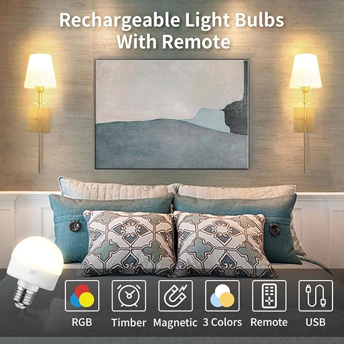 HISTAR Tent Lights for Camping 2000mah, Rechargeable Light Bulbs - Image 4