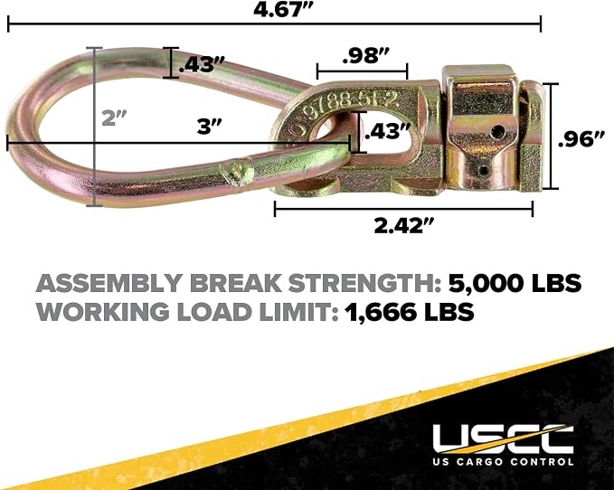 US Cargo Control Double Stud L Track Fittings - Image 2