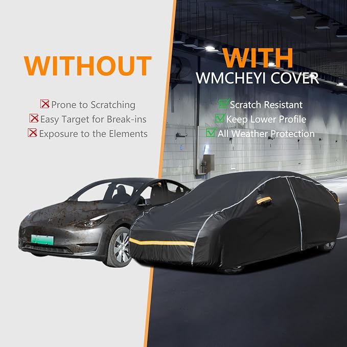 Car Covers for Automobiles, 6 Layers Car Cover Waterproof All Weather, Full - Image 2