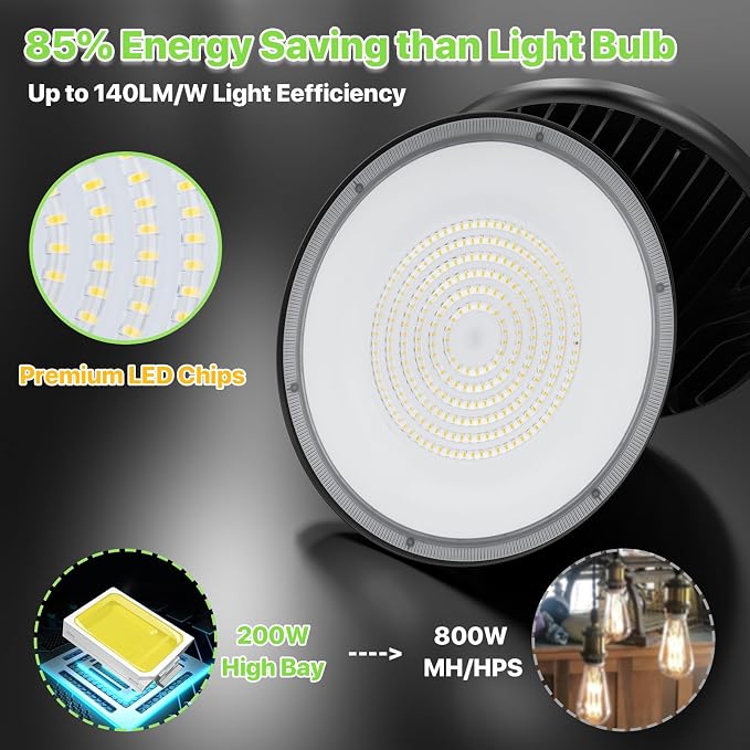 High Bay LED Shop Lights 200W - Image 3