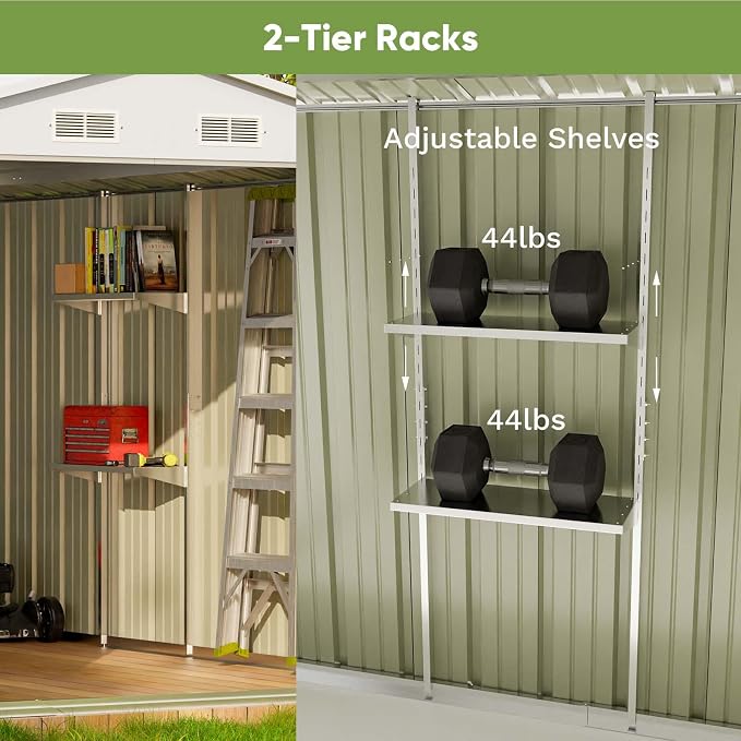 Patiowell 8x10 FT Outdoor Storage Shed - Image 4