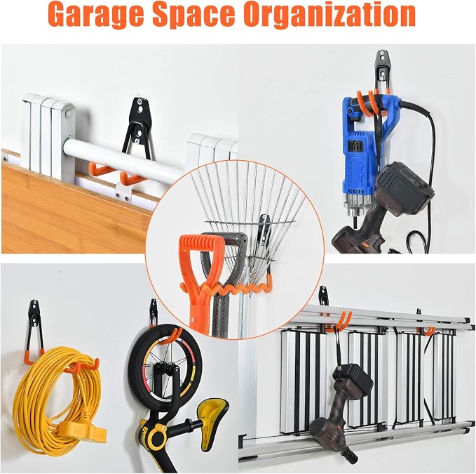 AOBEN Garage Hooks, Power Tool, Ropes-Black - Image 3