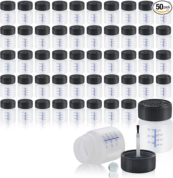 Lichamp Touch Up Paint Container, 50-Piece 1 oz Paint Touch Up Bottles by Lichamp