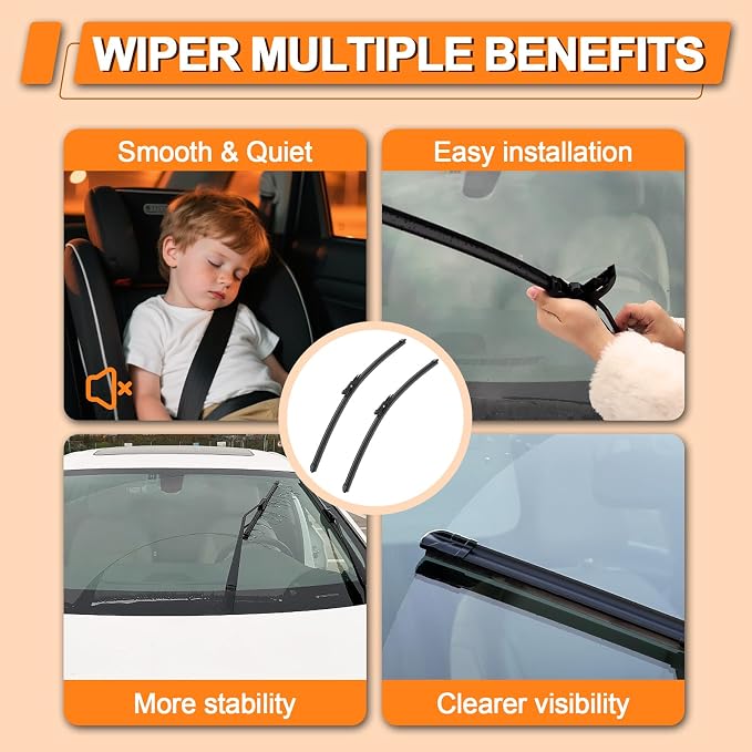 HULADAED® 24'' 21'' 12'' Windshield Wipers Replacement - Image 7
