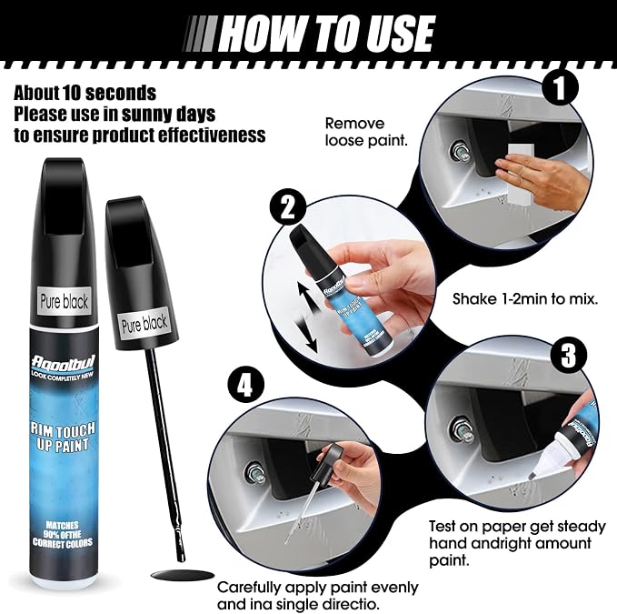 Gloss Black Rim Touch Up Paint - Image 5