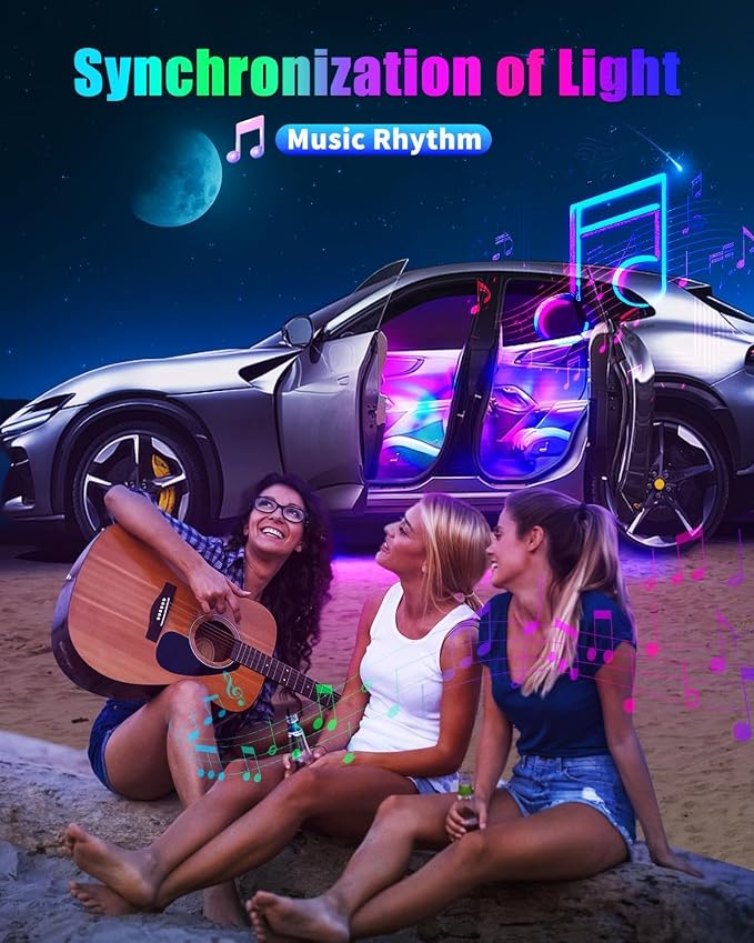 RGB Dream Color Interior Car Strip Lights - Image 5