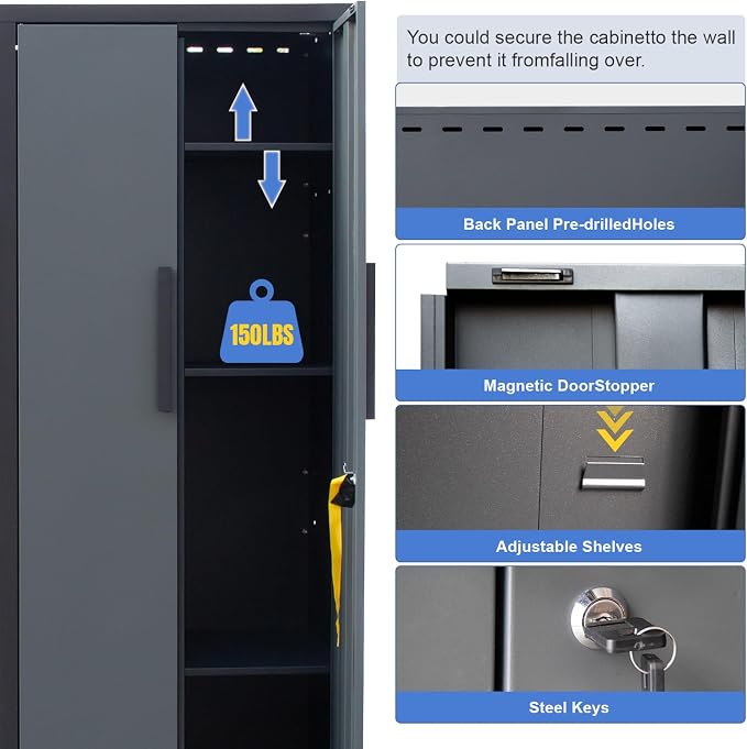 7-Pcs Garage Storage Cabinet System - Image 6