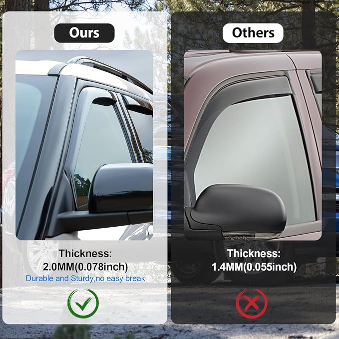 Nilight in-Channel Window Visors - Image 4