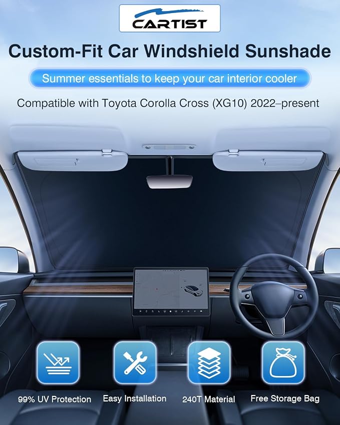 5-Layer Cartist Windshield Sun Shade Custom Fit - Image 2