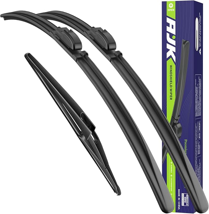 AJK Wiper Blades for Hyundai Kona 2024 2025, 3 Piece All Weather OEM Quality by AJK